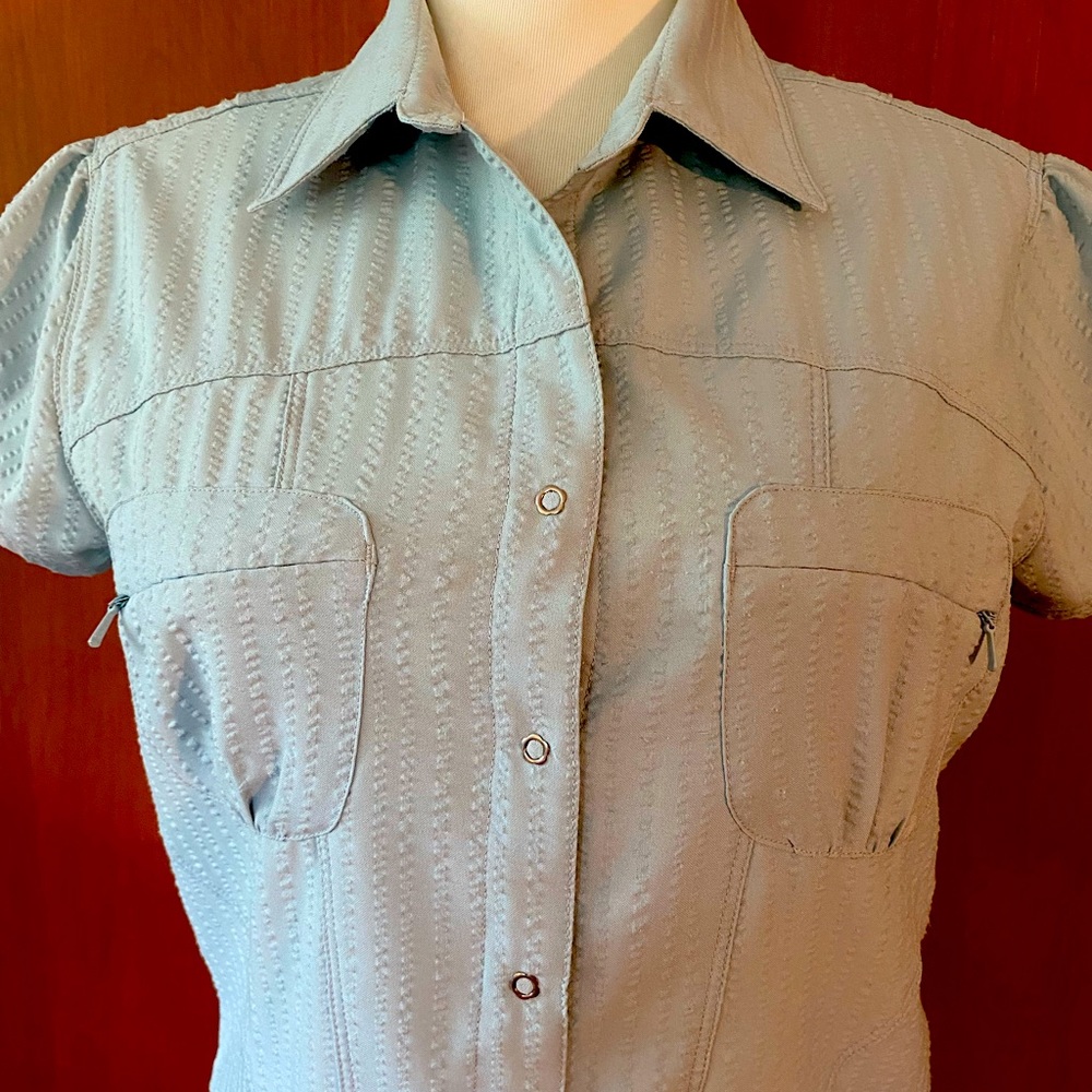 Eastern Mountain Sports sage green top
